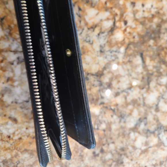 Adrienne Vittadini studio black wallet. 8"X4.5" faux leather, un-used. - Picture 12 of 12